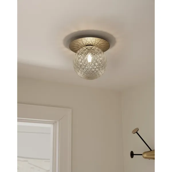 Liila 1 Wall/ Ceiling Light Gold & Clear Glass Large