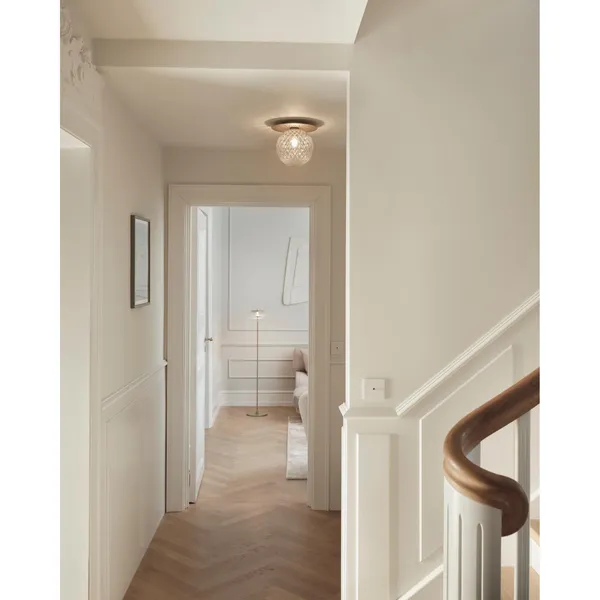 Liila 1 Wall/ Ceiling Light Gold & Clear Glass Large