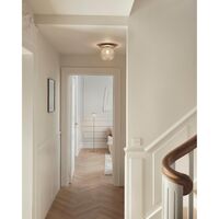 Liila 1 Wall/ Ceiling Light Gold & Clear Glass Large