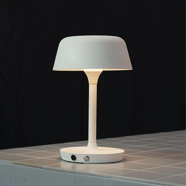 Lampe de table portable Valencia LED blanche