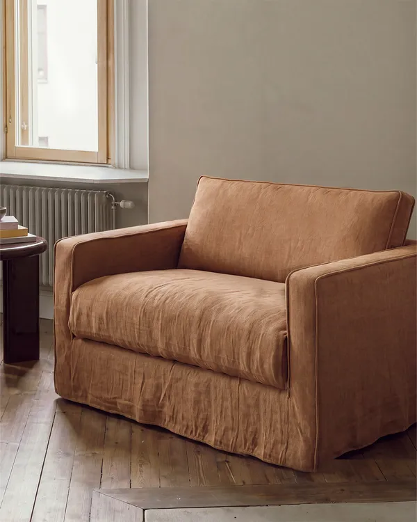 Loom Nest Love Seat Lounge Chair Taupe