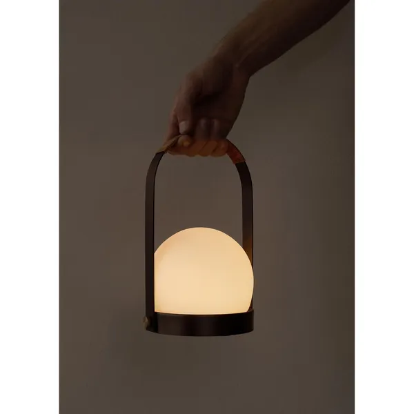 Carrie Portable Bronzed Brass/Leather