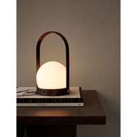 Carrie Portable Bronzed Brass/Leather
