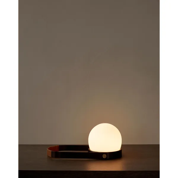 Carrie Portable Bronzed Brass/Leather