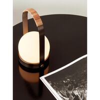 Carrie Portable Bronzed Brass/Leather