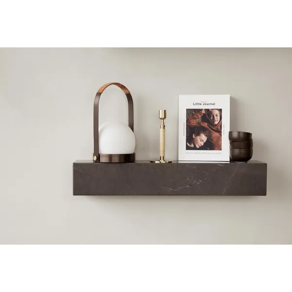 Carrie Portable Bronzed Brass/Leather