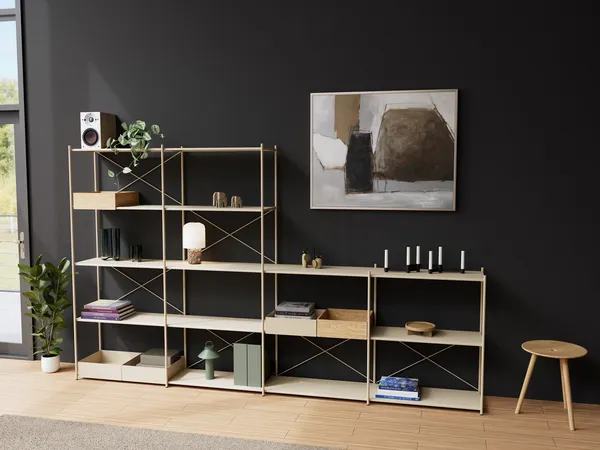 Arturo Metal Shelf Box Light Grey