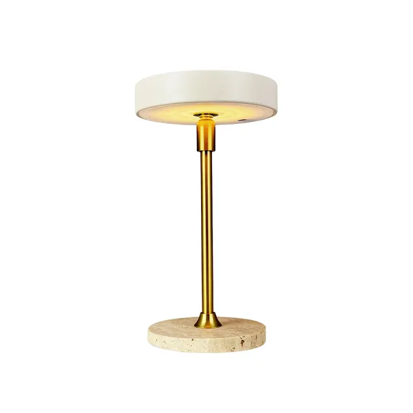 Moonlight Mini Portable Table Lamp LED Beige/Travertin/Brass