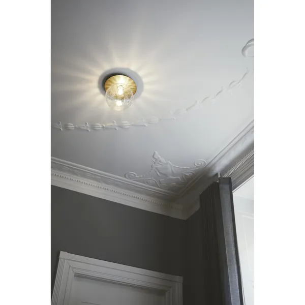 Liila 1 Wall/ Ceiling Light Gold & Clear Glass Large