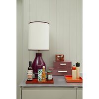 Cylinder Lampeskærm Stor Sand/Bordeaux