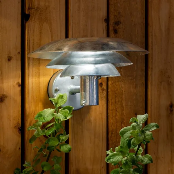 DL25 Outdoor Wall Lamp Galvanised Steel