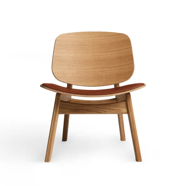 Sillón Pandora Colección Ro con Asiento Tapizado en Piel de Roble Aceitado/calvados