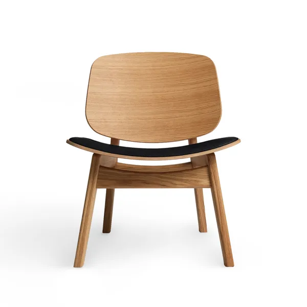 Sillón Pandora Colección Ro Asiento Tapizado Roble Aceitado/Cuero Negro
