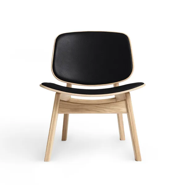 Sillón Pandora Colección Ro Tapizado en Roble Tratado con Jabón/cuero Marrón Oscuro