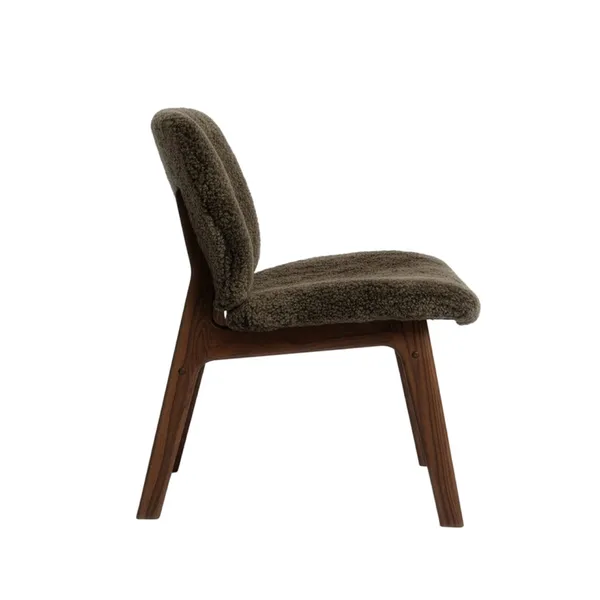Pandora Lounge Chair Rökig Ek/Sahara fårskinn