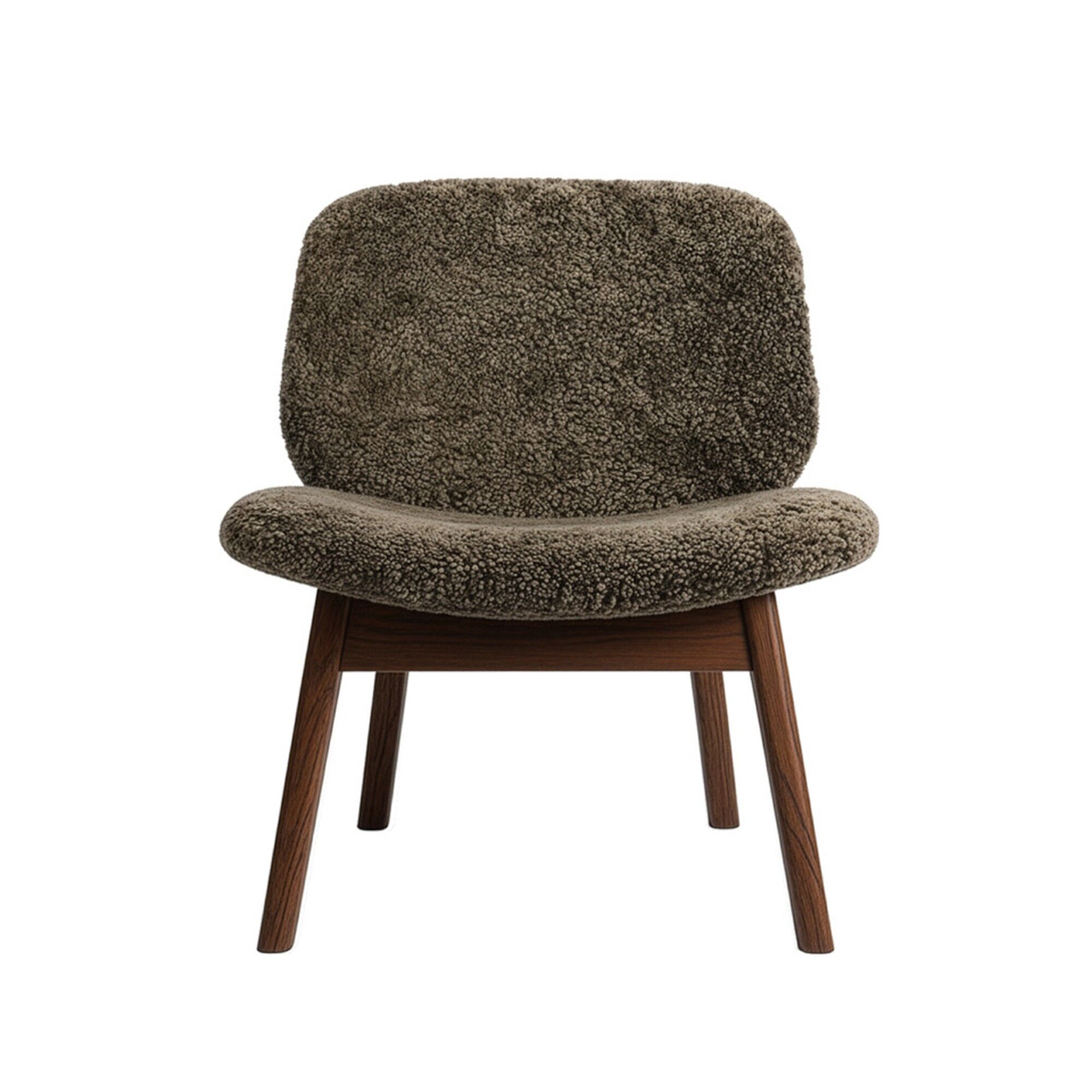Pandora Lounge Chair Røkt eik/Sahara saueskinn