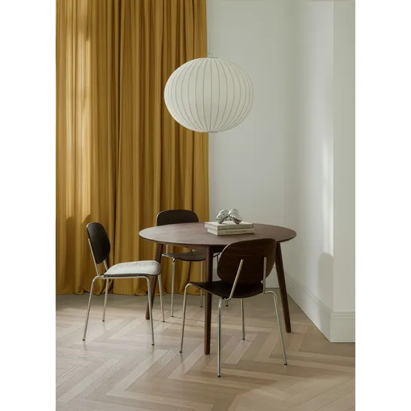 Pandora Steel Chair Smoked Oak/Black Legs