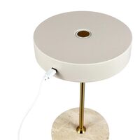 Moonlight Lámpara de mesa portátil LED Beige/Travertino/Latón