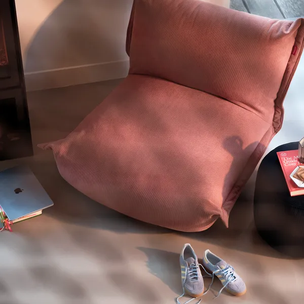 BonBaron Slim Cord Fotelja Soft Pink