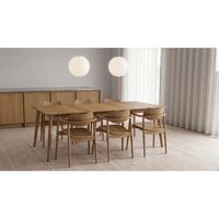 Salon -jatkettava Pöytä 100x220-320 cm Saippuakäsitelty Tammi