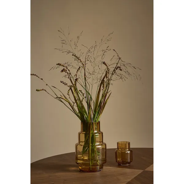 Hurricane Reflections No. 53 vase/stage Amber