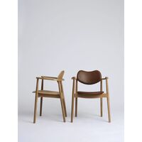 Regatta Dining Chair Upholstered Oiled Oak/Calvados Leather