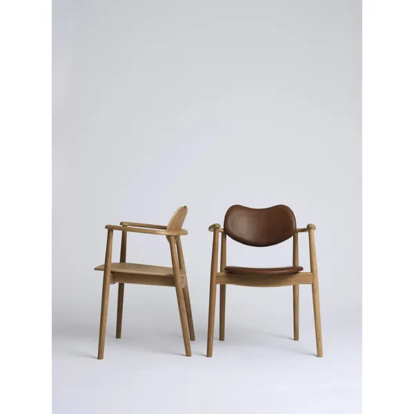 Regatta Dining Chair Upholstered Oiled Oak/Calvados Leather