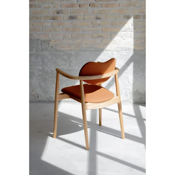 Regatta Dining Chair Upholstered Oiled Oak/Calvados Leather