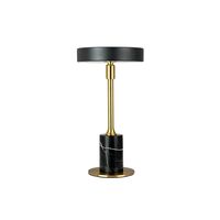 Starlight Mini draagbare tafellamp, zwart marmer/messing