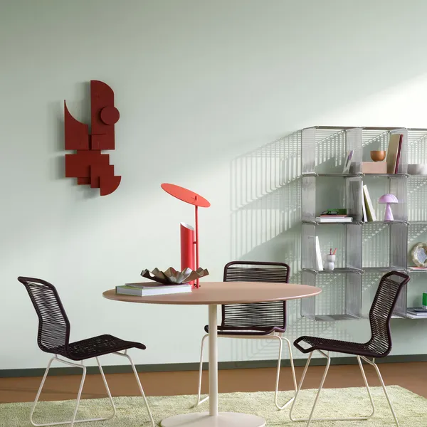 Panton Café- & Spisebord Ø120 4023-Forbo Nero Linoleum