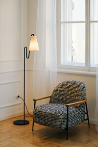 Lou podna lampa Exclusive x Andrea Glad, bijeli bukle/crna