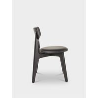 Slab Dining Chair Upholstered Black