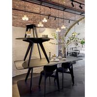Slab Dining Table L200 Black/Brass