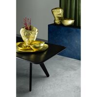 Slab Dining Table L200 Black/Brass