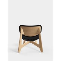 Slab Lounge Chair Natural/Black Leather