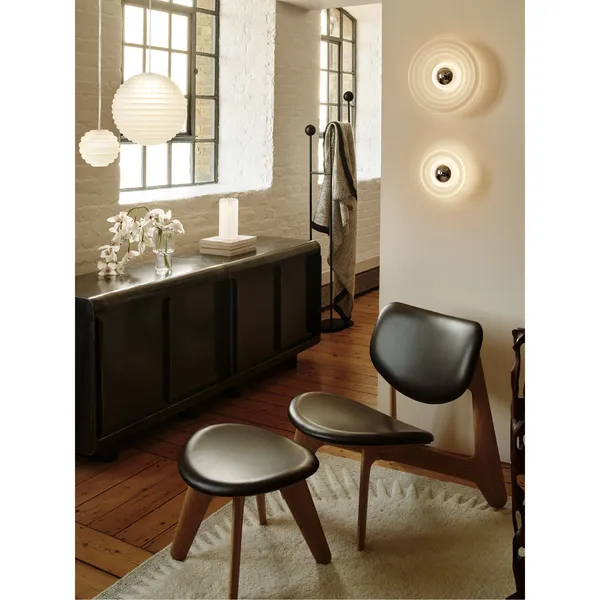 Slab Lounge Chair Natur-/Choko-Leder