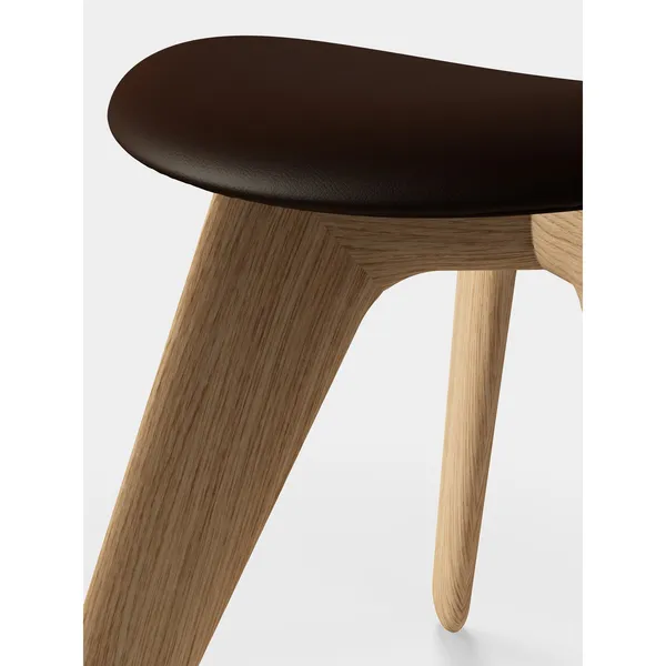 Slab Ottoman Natural/Choko Leather