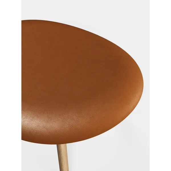 Slab Ottoman Natural/Cognac Leather