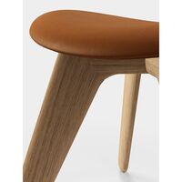 Slab Ottoman Natural/Cognac Leather