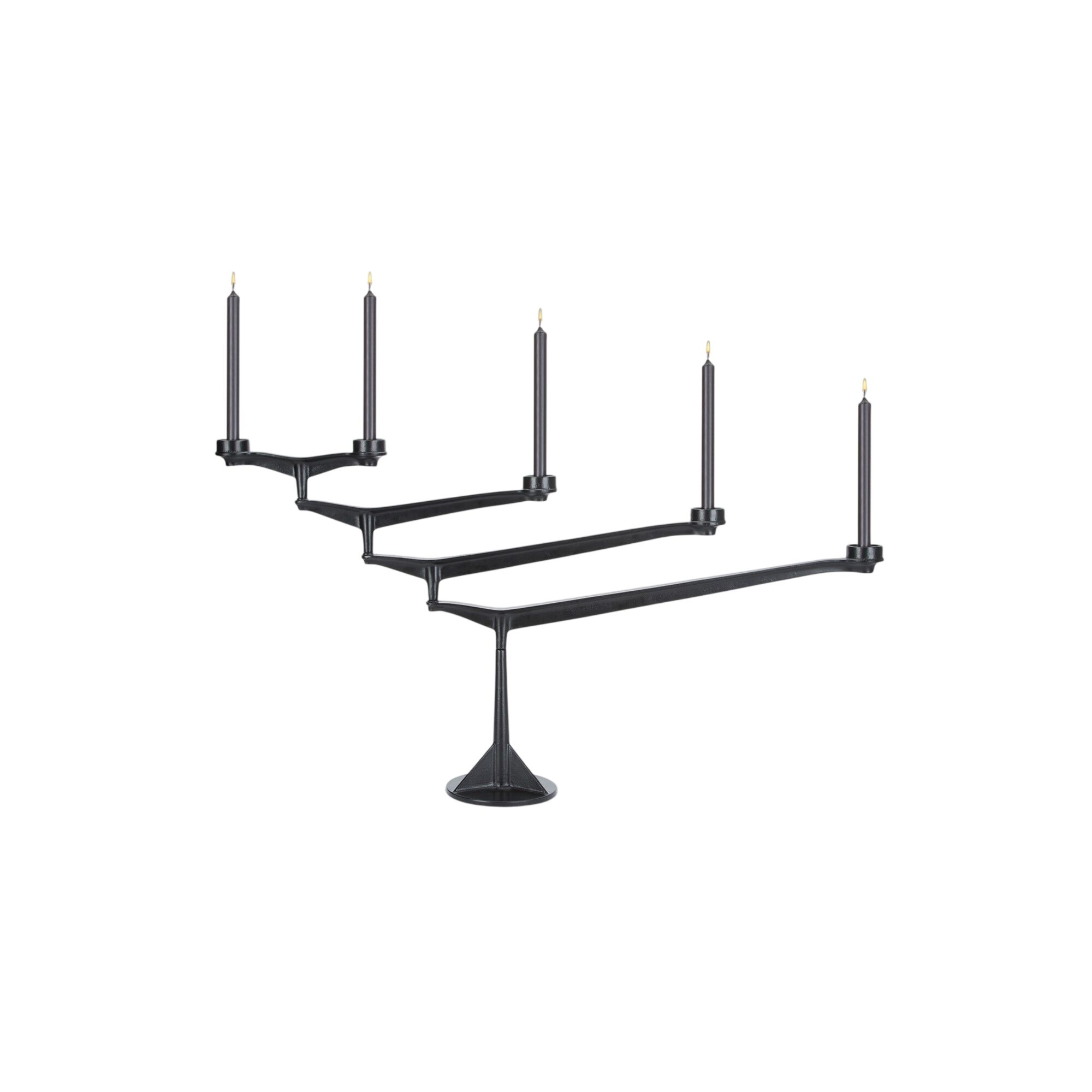 Spin Candle Holder Black