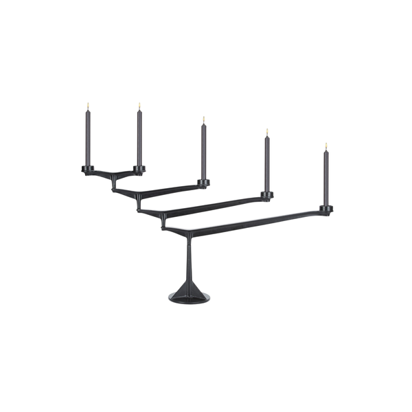 Spin Candle Holder Black