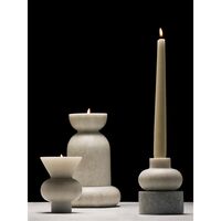 Stone Stacking Candle Holder White
