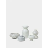 Stone Stacking Candle Holder White