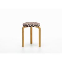 60 Tabouret Laqué Miel/Marron/Blanc