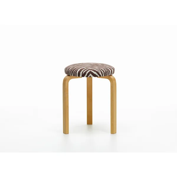 60 Tabouret Laqué Miel/Marron/Blanc