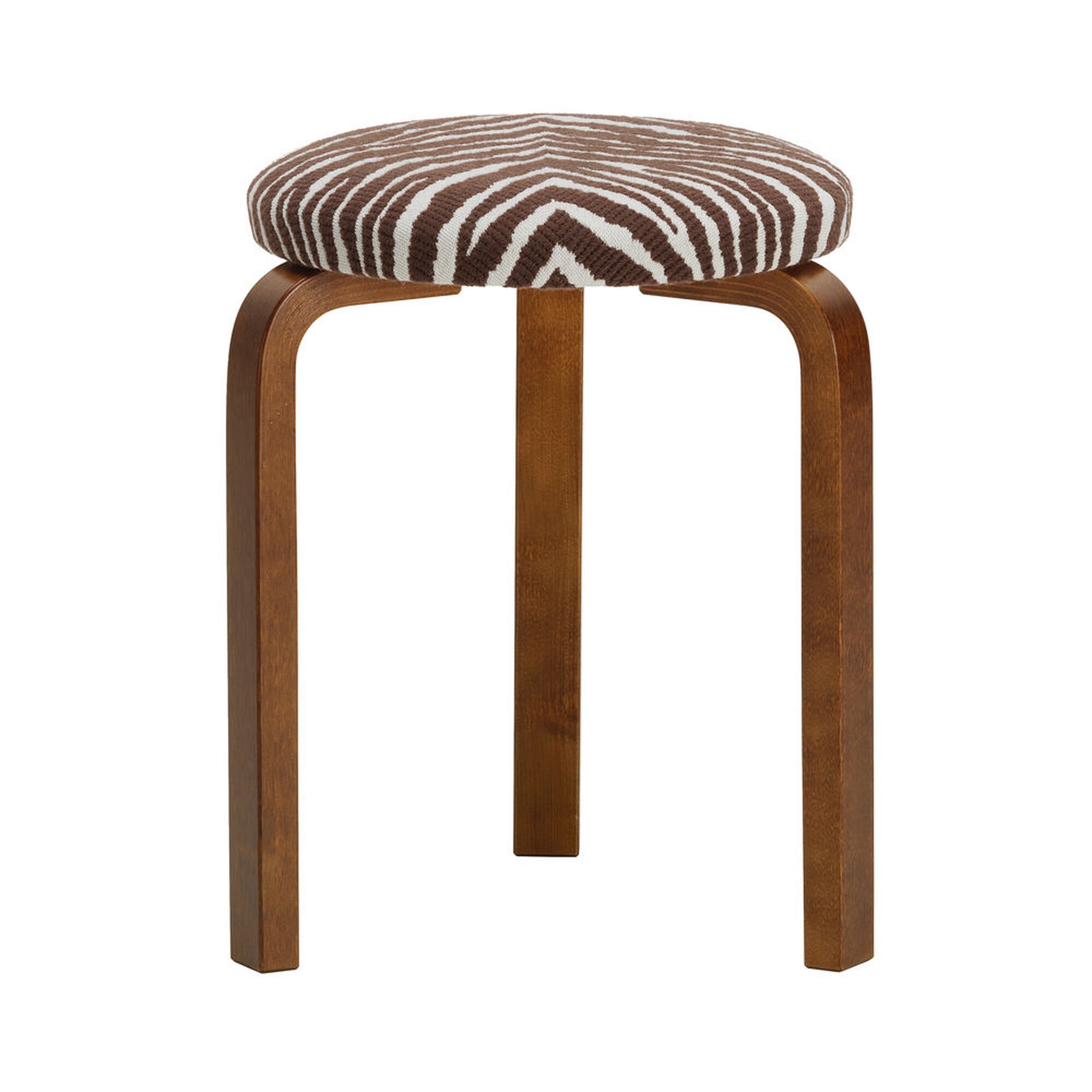 60 Stool Walnøtt Beiset/Brun/Hvit