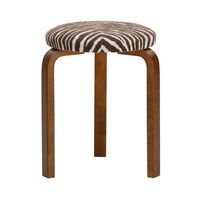60 Tabouret Teinté Noyer/Marron/Blanc
