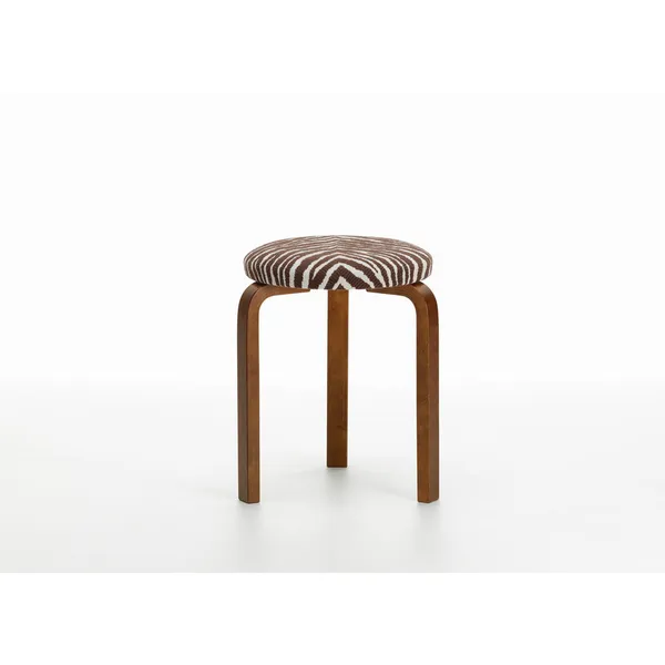 60 Tabouret Teinté Noyer/Marron/Blanc