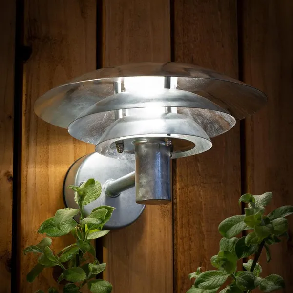 DL25 Outdoor Wall Lamp Galvanised Steel