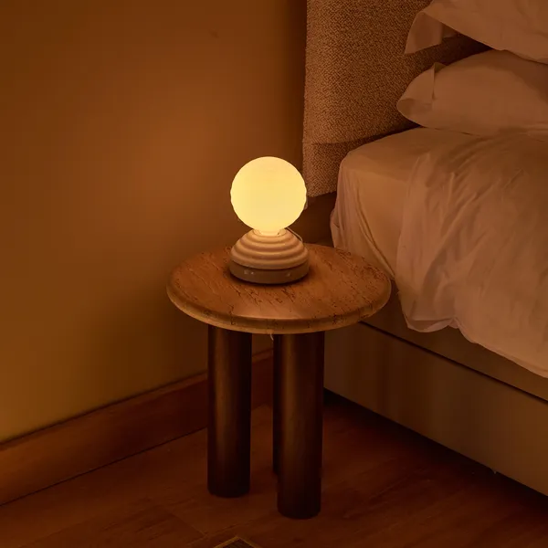 Wake Table Lamp Pebble White